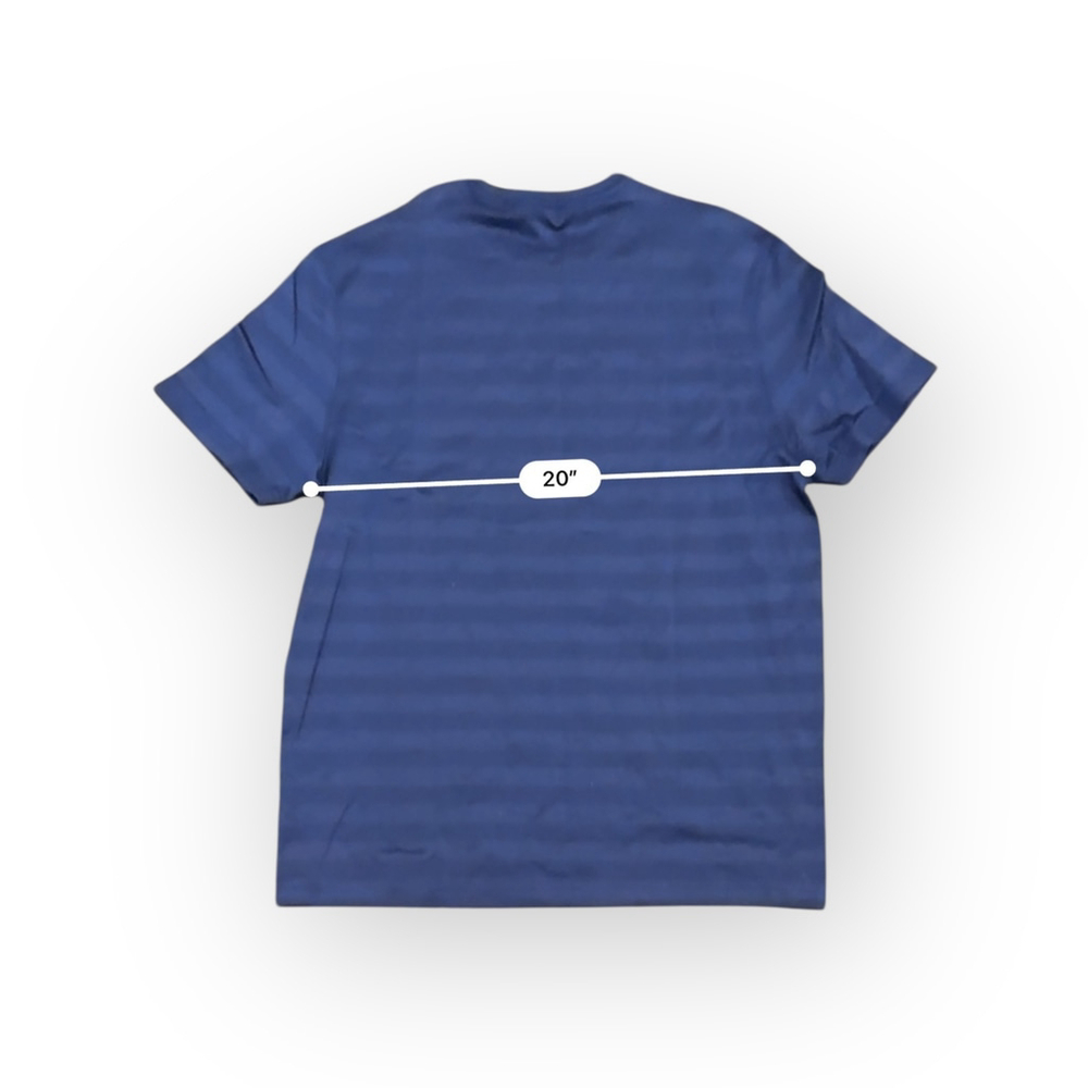 Daniel Cremieux Men's Pima Cotton Tee Shirt Sz Med Dark Blue Striped NWT - Picture 6 of 7